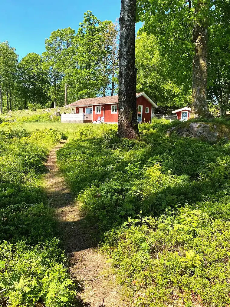 En stig ner mot sjön - Joarsbo Gård