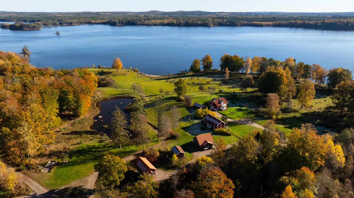 En fågelvy över Joarsbo Gård